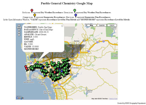 exceedance map